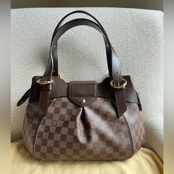 Louis Vuitton Sistina PM Damier Ebene Shoulder Bag second hand - Picture 2 of 14